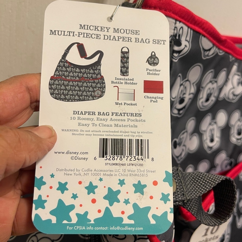 Disney Mickey Toss Print Satchel Wet Pack Changing Pad 
Pacifier& Bottle Holder - Picture 7 of 16